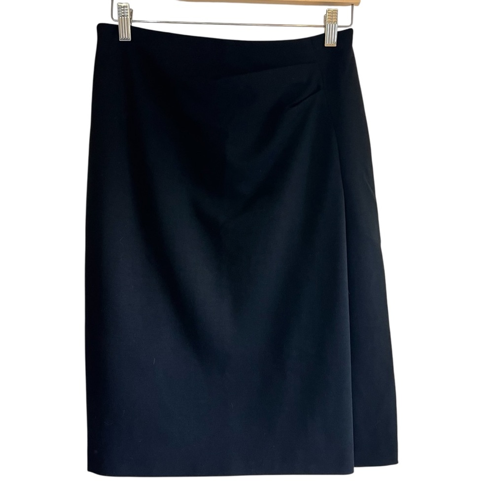 Strenesse side ruched faux wrap pencil skirt size 6 excellent condition